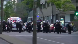 9. Nude protester with impressively full bush (9:51)