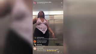 2. Peaches twerking in Walmart bathroom