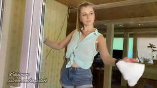 8. Window cleaning! ASMR no music