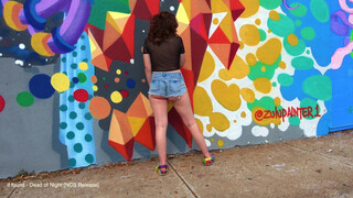 7. Graffiti Art Micro Booty Shorts #nobra Paiselyroseluvin 4k