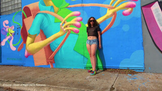 3. Graffiti Art Micro Booty Shorts #nobra Paiselyroseluvin 4k