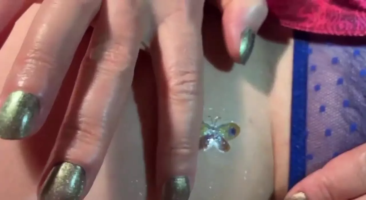 Unshaven crotch, transparent bikinis
