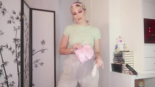 1. Holly Wolf Sexy Lingerie Try-On. Nip slip at 10:28 and see-thru throughout