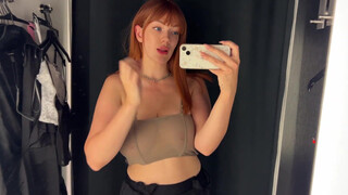 Try on Haul Transparent Lingerie | At the mall