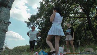 5. Lots of upskirts from 00:00 but also no panties bending over at 00:09 and during video many legs and different ass positions