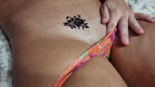 8. Black rose temporary tattoo