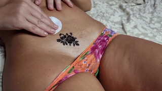 10. Black rose temporary tattoo