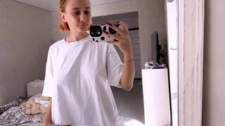 4. Dry vs. Wet fitting | Sheer shirts to try on | Take a shower with me ????