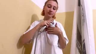 6. Dry vs. Wet fitting | Sheer shirts to try on | Take a shower with me ????