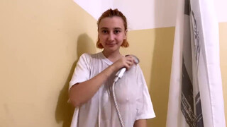 7. Dry vs. Wet fitting | Sheer shirts to try on | Take a shower with me ????