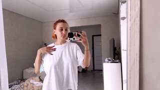 3. Dry vs. Wet fitting | Sheer shirts to try on | Take a shower with me ????