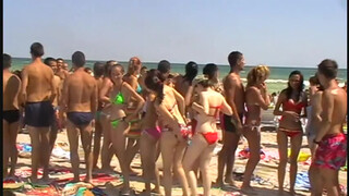 Flash mob Costinesti. Topless at 6:10