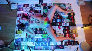 10. Hairy pussy surrounded by the colors of the rainbow (0:48)