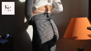 9. Hmm nice pussy under her transparent panties