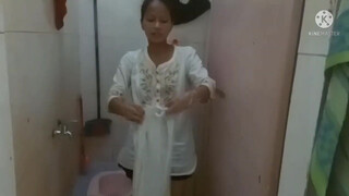 1. downblouse cleaning floor (starts at 9:11)