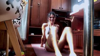 10. you can almost see her pussy during the whole video