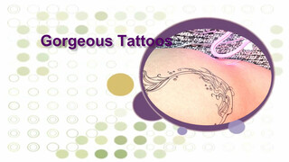 1. Bare ass visible while putting on a temporary tatoo on a butt cheek