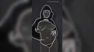 3. filter tries to cover her huge tits from bouncing