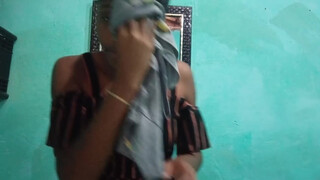 Takes off panties. Ass throught (3:25, 6:43)