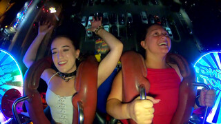 flash at 2:10 – jennifer&erin – Daytona Beach Screamers Park slingshot