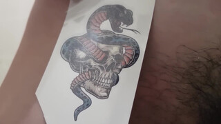 1. bush pussy with temporary tattoo