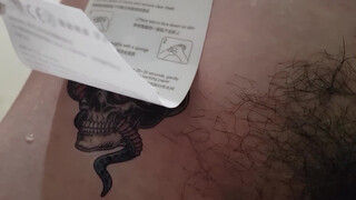 10. bush pussy with temporary tattoo