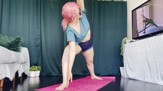 Loose crop top yoga downblouse ✨ (2:16, 3:02)