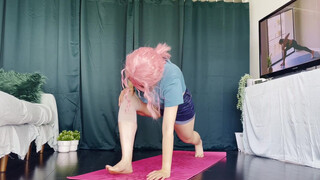 8. Loose crop top yoga downblouse ✨ (2:16, 3:02)