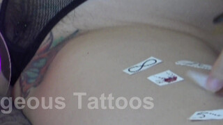 5. [VISIBLE THROUGHOUT] pierced pussy partially visible through panties