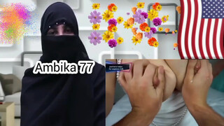 Hijab, flowers, flag, and boobs. Very odd video “Breast hand expression learn | USA ???????? Mom | big boobs handexpression tutorial learn this video”