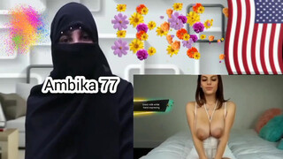 2. Hijab, flowers, flag, and boobs. Very odd video “Breast hand expression learn | USA ???????? Mom | big boobs handexpression tutorial learn this video”