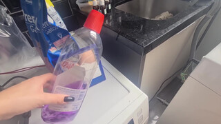 4. in mirror through see-through bottle 0:06 – 0:10, 0:22 – 0:28, 0:39 – 0:44; completely exposed 1:02 – 1:05; obscured masturbation 1:13 – 1:15