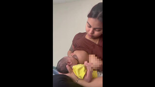 10. Breastfeeding lactating young mom