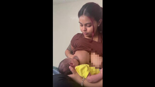 3. Breastfeeding lactating young mom