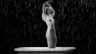 2. Full black and white nude