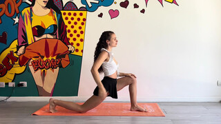 3. YOGA & Gymnastics. Oops pussy – 2:20, 2:32.