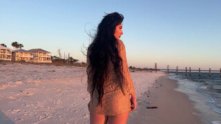 2. Beach sunset shoot with Art model Mattie