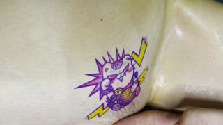 9. pussy flashed a few times behind sticker