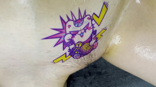 10. pussy flashed a few times behind sticker