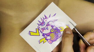 3. pussy flashed a few times behind sticker