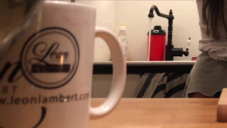 7. No panties no bra girl in the kitchen from 00:02