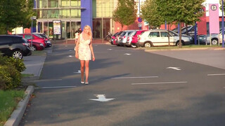 5. rubbing pussy after peeing in public. pussy visible for a second below blurry area