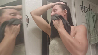 1. Lotsa slips in the mirror, it milf with bolt-on tiddies and a lazy eye.