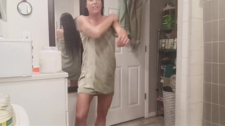 8. Lotsa slips in the mirror, it milf with bolt-on tiddies and a lazy eye.