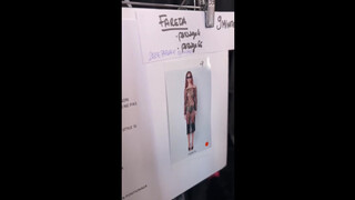 8. Fashion model Faretta. Show backstage. Transparent dress.