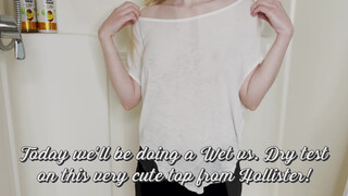 1. Wet vs Dry Try-On – Soft and Sheer Hollister Top!