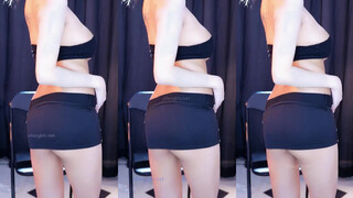 10. (0:52-1:00) (6:22-6:24) Chinese dancer downblouse