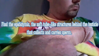 4. This guy has supposedly made a testicular cancer awareness psa video, but just sits there playing with his nuts and big limp dick