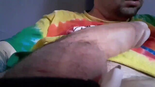 7. This guy has supposedly made a testicular cancer awareness psa video, but just sits there playing with his nuts and big limp dick