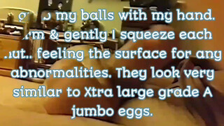 10. This guy has supposedly made a testicular cancer awareness psa video, but just sits there playing with his nuts and big limp dick